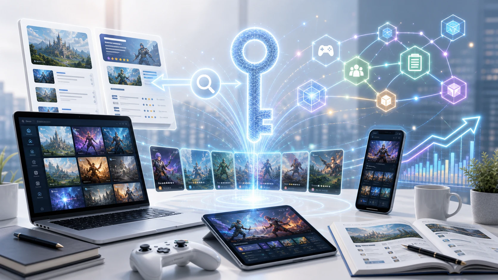 NFT GAMER’Sのブロックチェーンゲーム情報発信を表すイメージ
