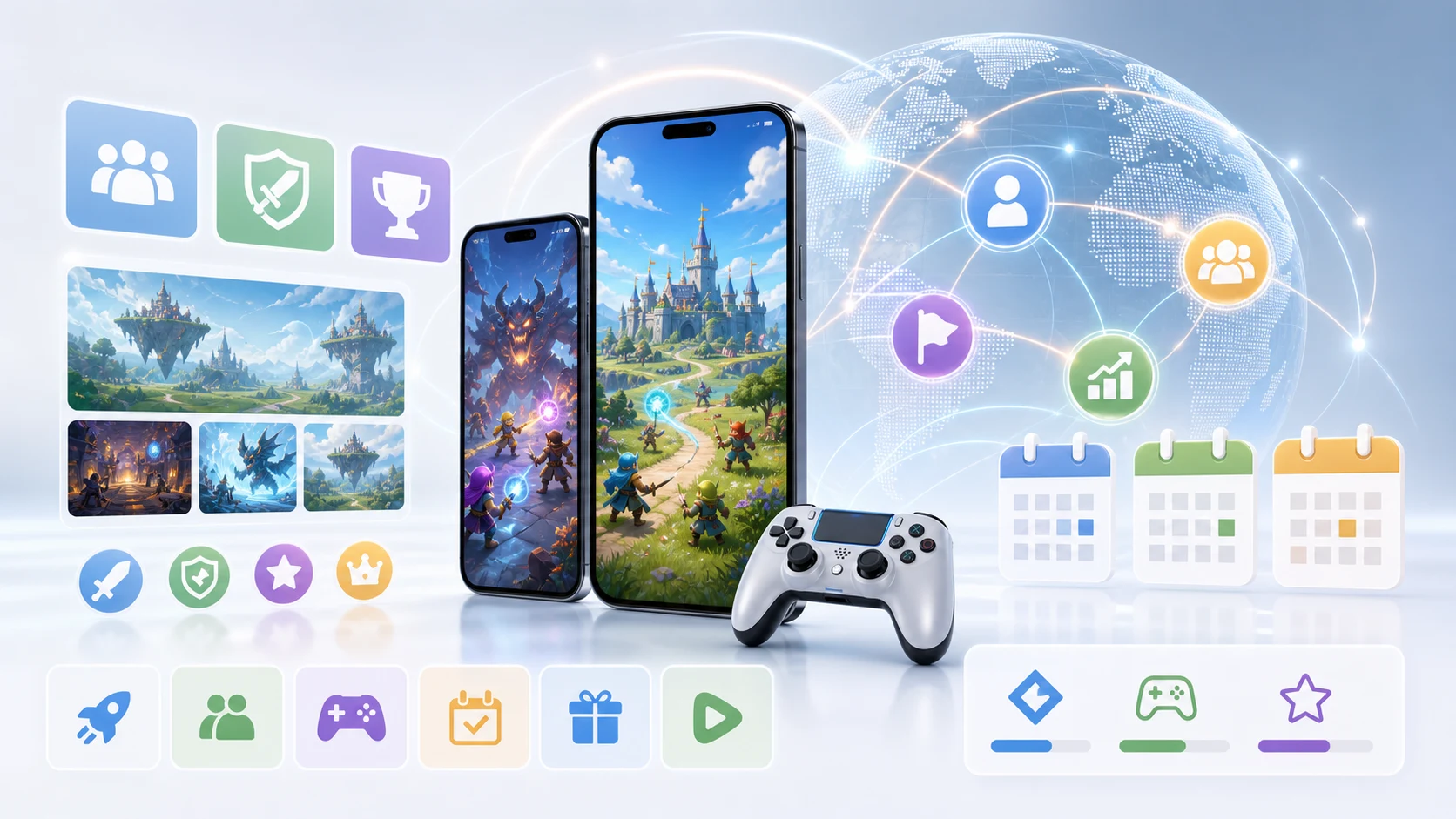GGGGGのゲーム概要と対応プラットフォームをまとめるイメージ