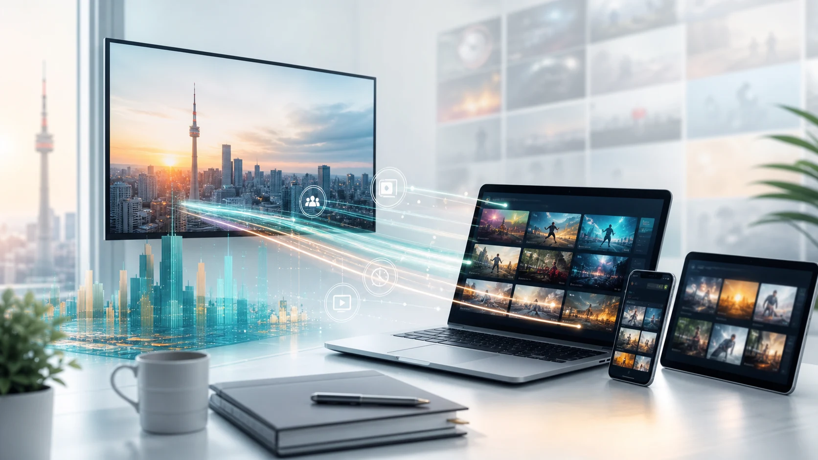 biz・Creaveとピクセラのテレビ視聴データ活用提携を表すイメージ