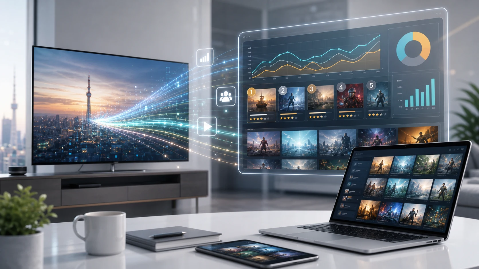 Pixela.TVのテレビ視聴データをVOD情報提供に活用する流れのイメージ