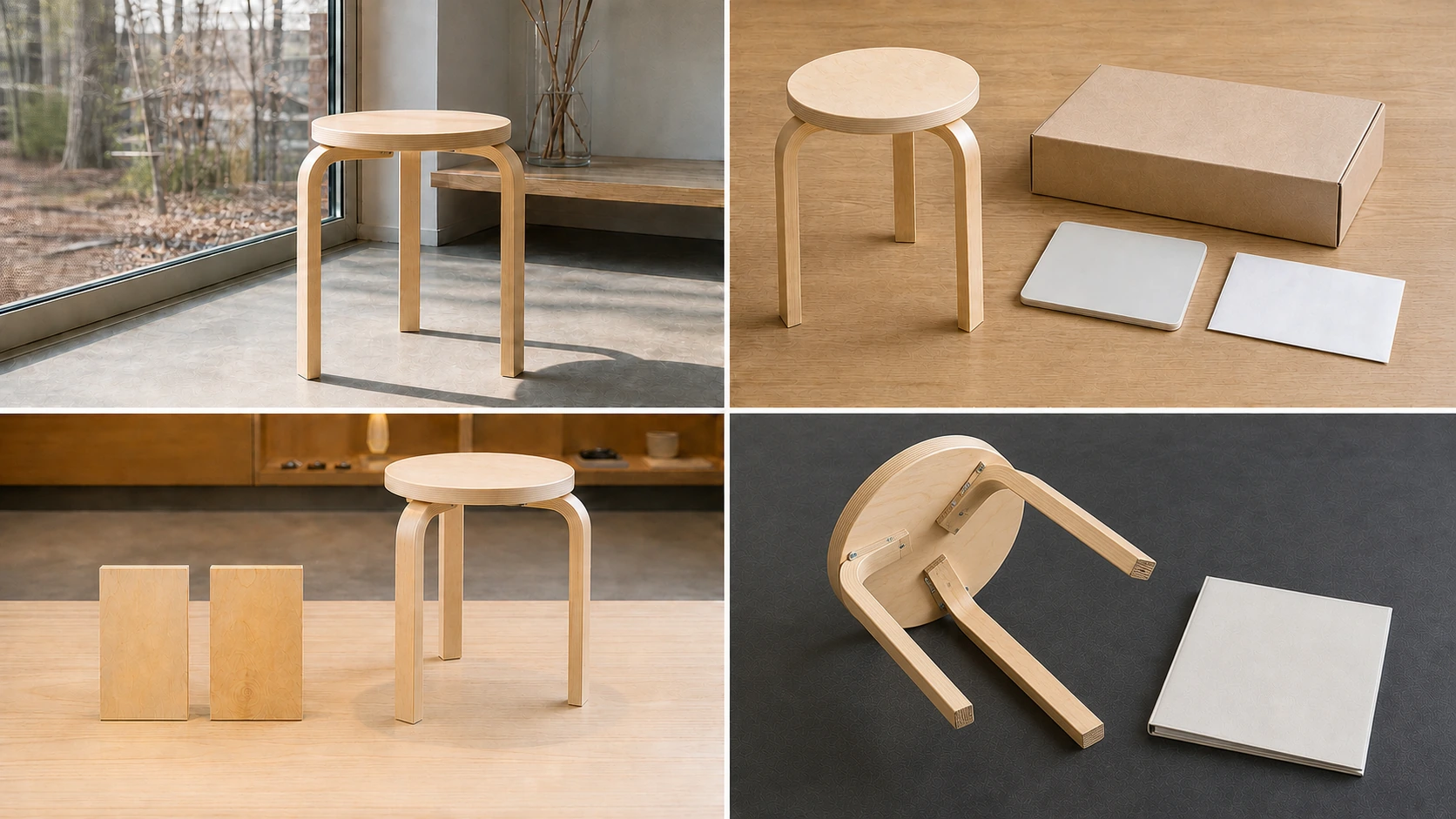 スツール60の購入先候補をArtek公式、直営店、正規取扱店、モール、中古で比較するイメージ