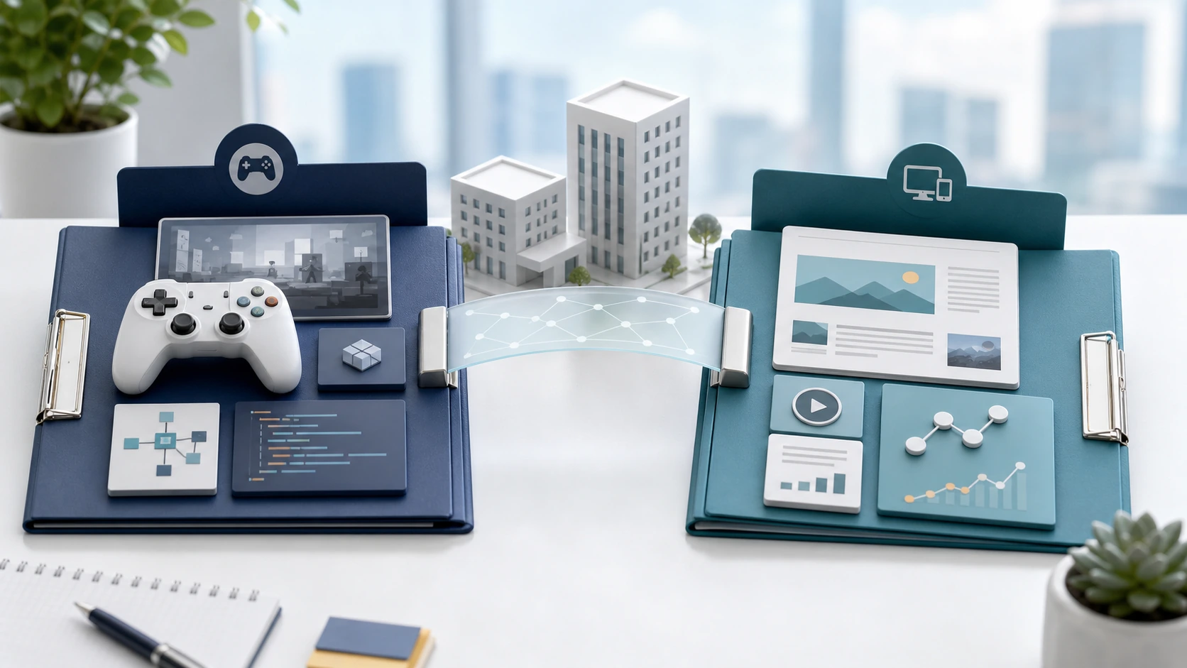 Realitalとbiz・Creaveの会社概要を整理するイメージ