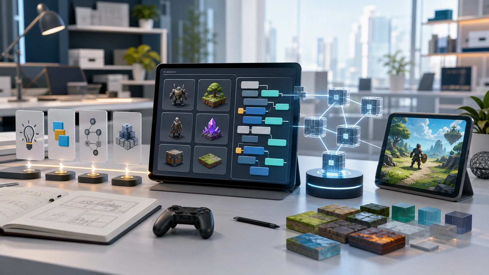 Realitalのブロックチェーンゲーム開発を表すイメージ